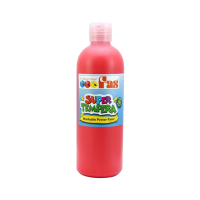 Red 500mL - FAS Super Tempera Poster Paint