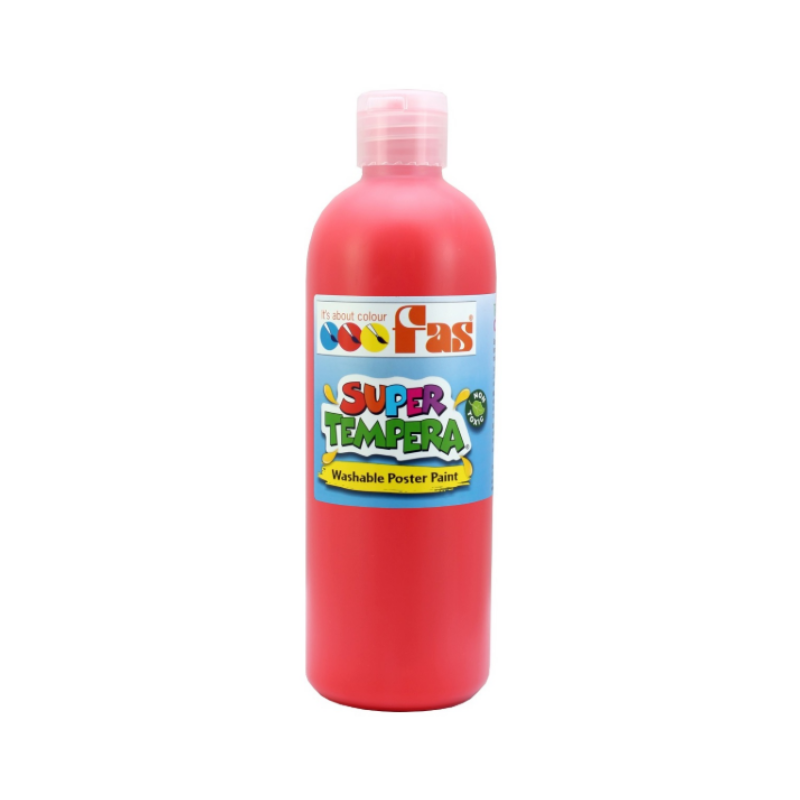 Red 500mL - FAS Super Tempera Poster Paint