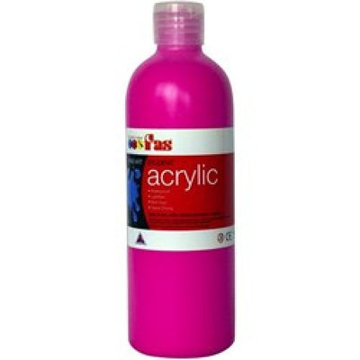 Fluoro Magenta 500mL - FAS Student Acrylic Paint Fluorescent