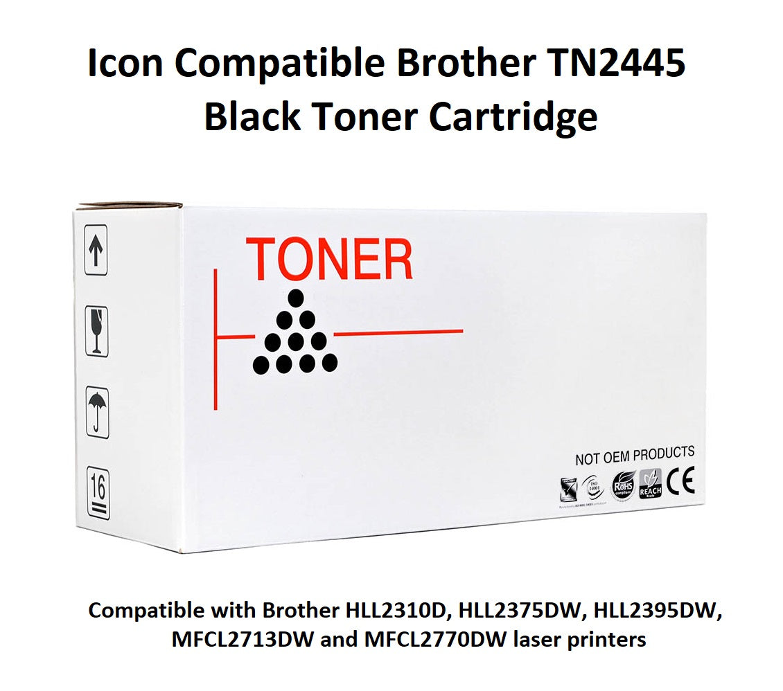 Icon Compatible Brother TN2445 Black Toner Cartridge