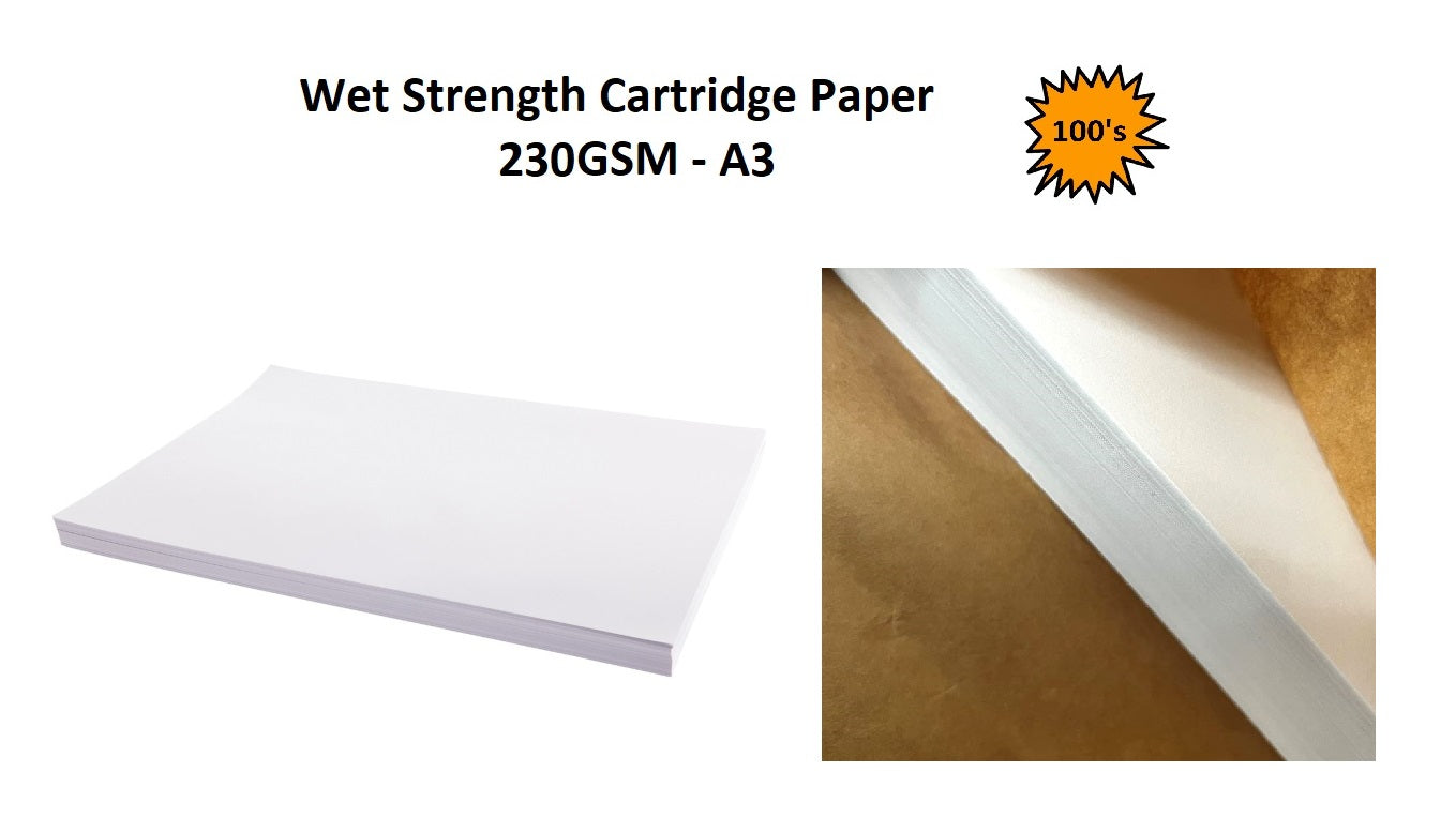 A3 - Wet Strength Cartridge Paper 230gsm 100's