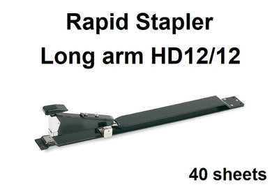 Rapid Stapler Long Arm Staplers 12/12 Black