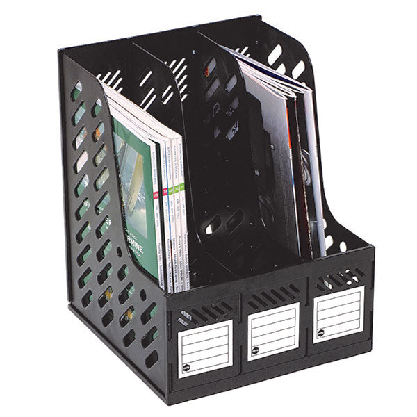 Plastic Magazine Files - 3 Section