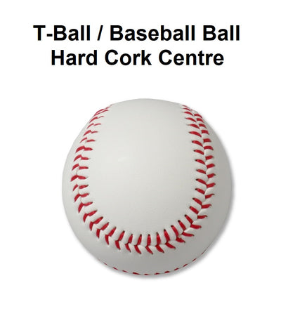 T-Ball / Baseball Ball - Hard Cork Centre