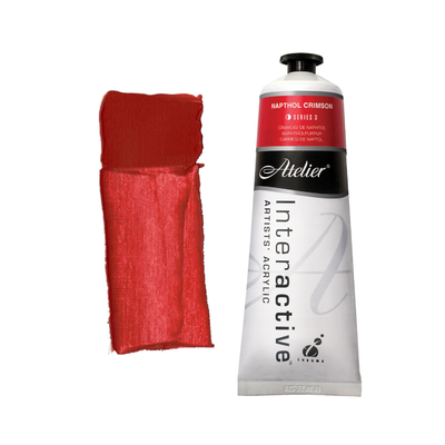 Napthol Crimson 80ml - Atelier Acrylic Paint S3
