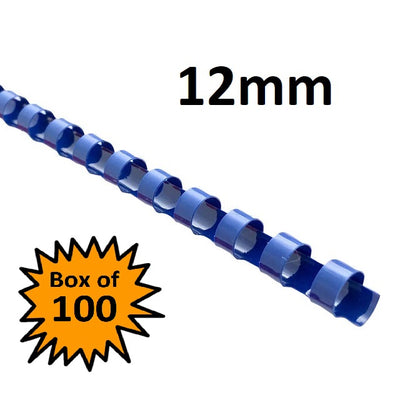 Blue 12mm - Binding Coils (Box of 100)