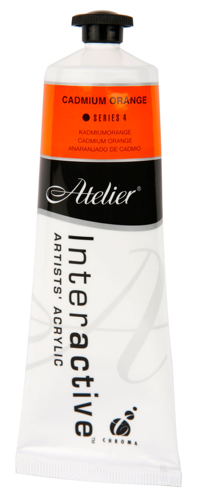 Cadmium Orange 80ml - Atelier Acrylic Paint S4