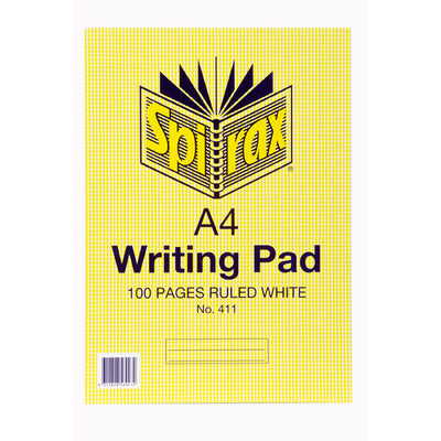 A4 Spirax 411 Writing Pad - 100 Page