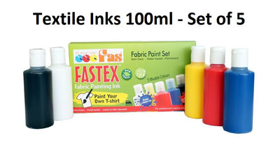 Set of 5 x 100mL - FAStex Textile Inks