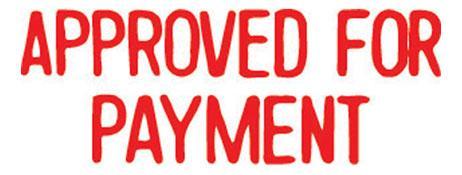 Self Inking Office Stamp - Approved For Payment Red
