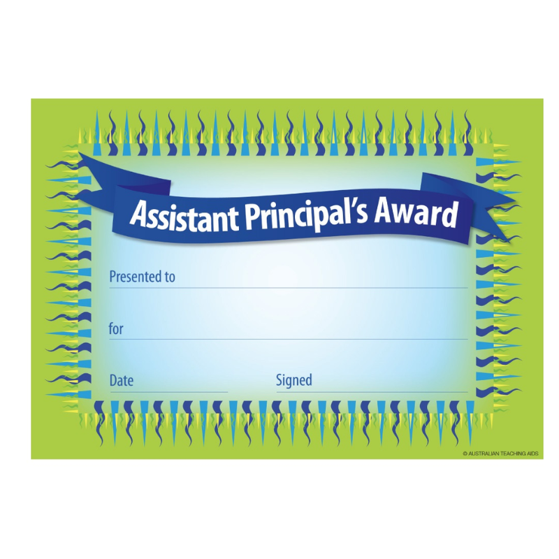 Assistant Principal's Award - Certificates (Pack of 200)