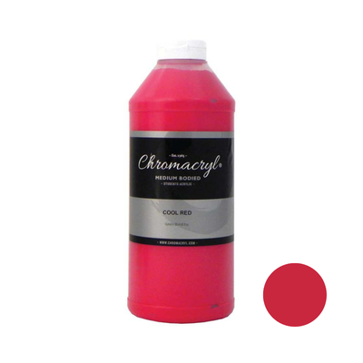 Cool Red 1L - Chromacryl Acrylic Paint