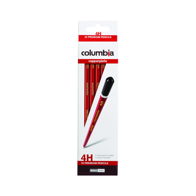 Columbia Copperplate Pencils - Box of 20 - 4H