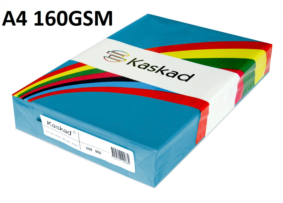 A4 Kingfisher Blue - Kaskad 160gsm 250 Sheets