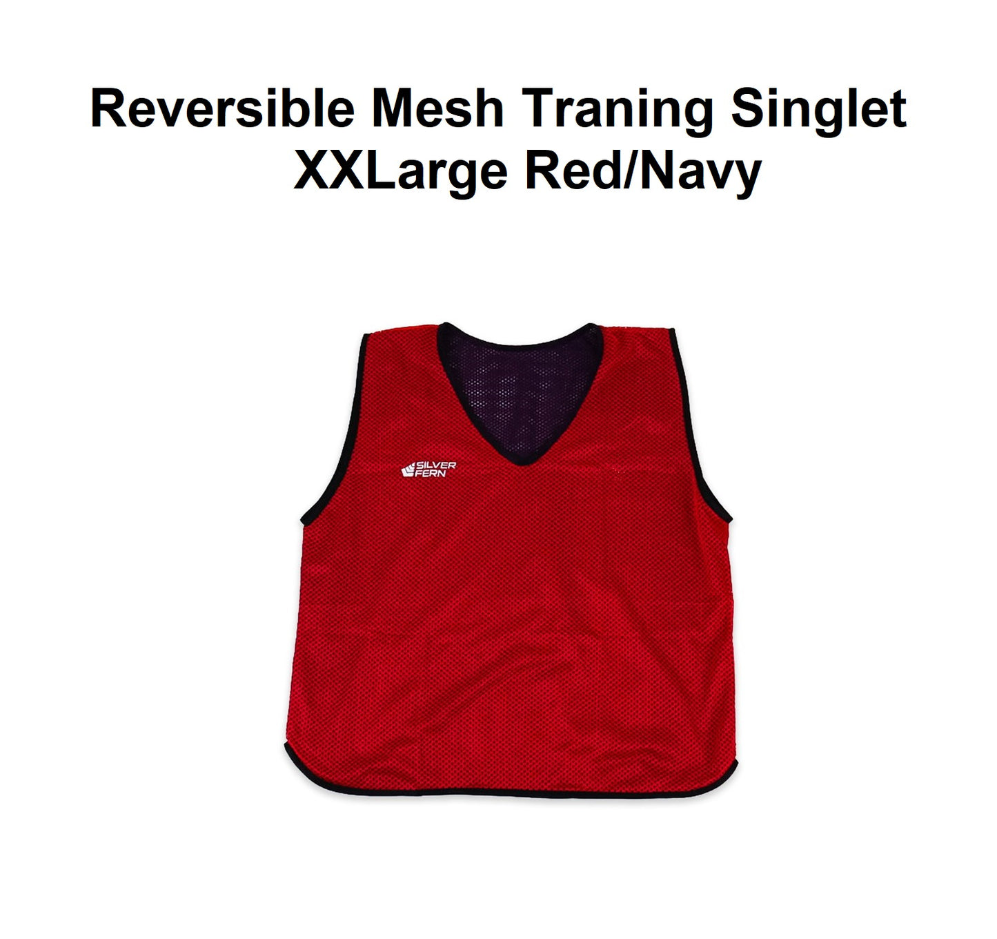 Reversible Mesh Traning Singlet - XXLarge Red/Navy
