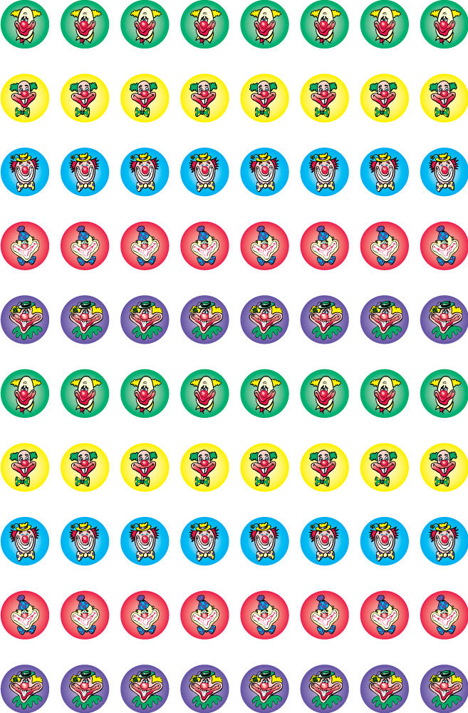 Glitter Clown - Dynamic Glitz Merit Stickers (Pack of 800)