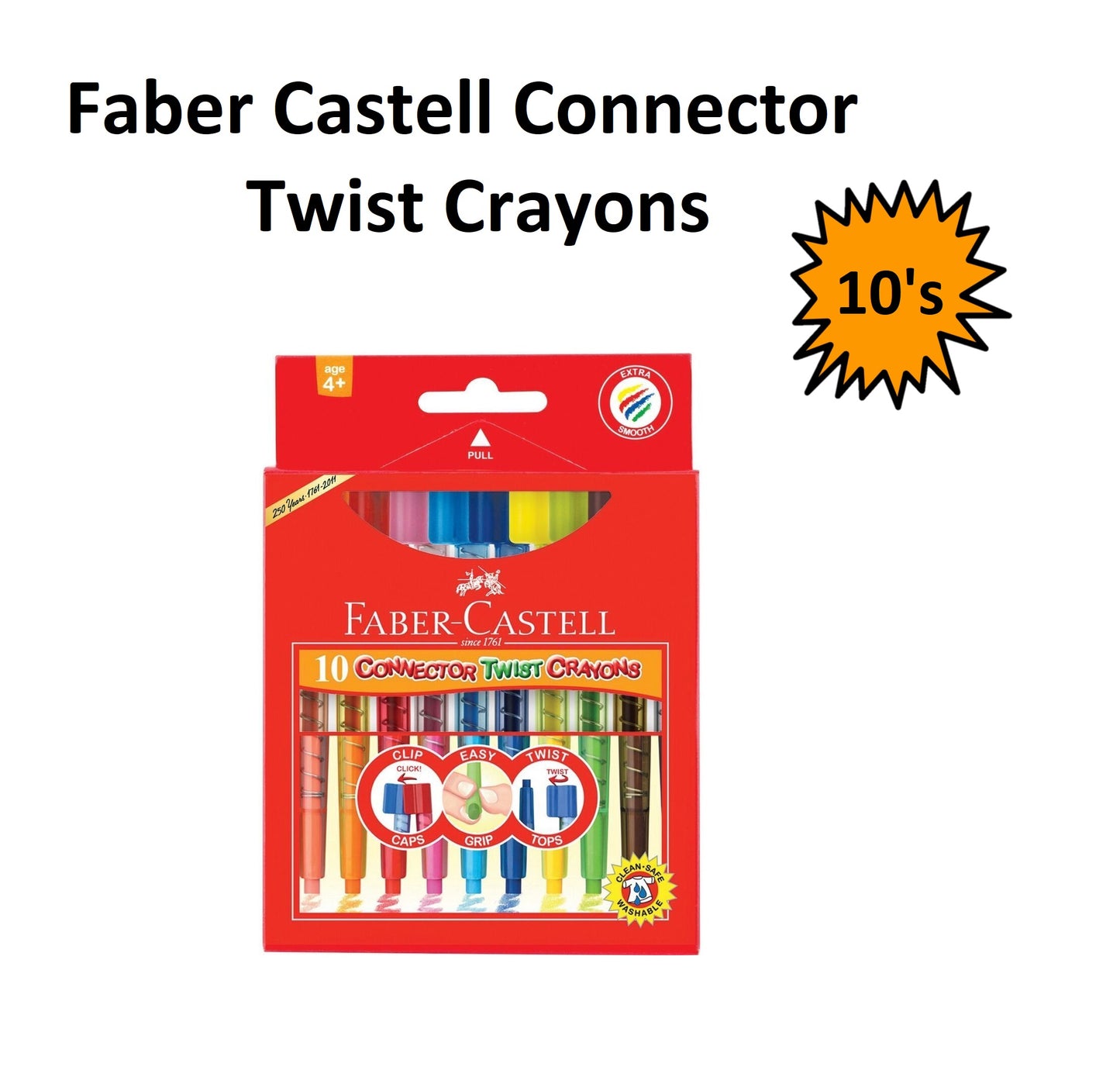 Faber Castell Connector Twistable Crayons - 10's