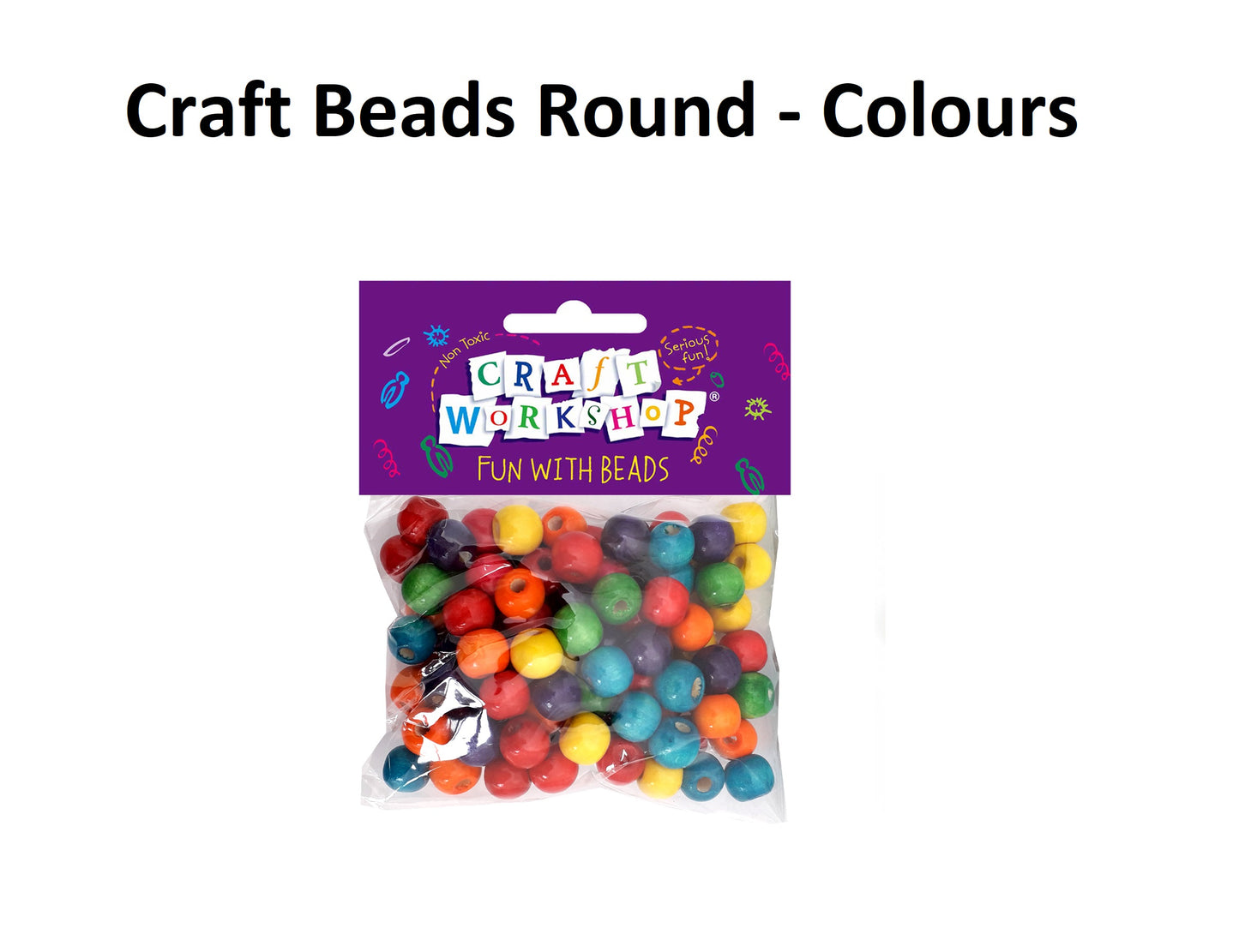 Craft Beads - Wooden Coloured