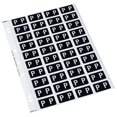 P - Codafile Labels 25mm - Pack of 5 Sheets