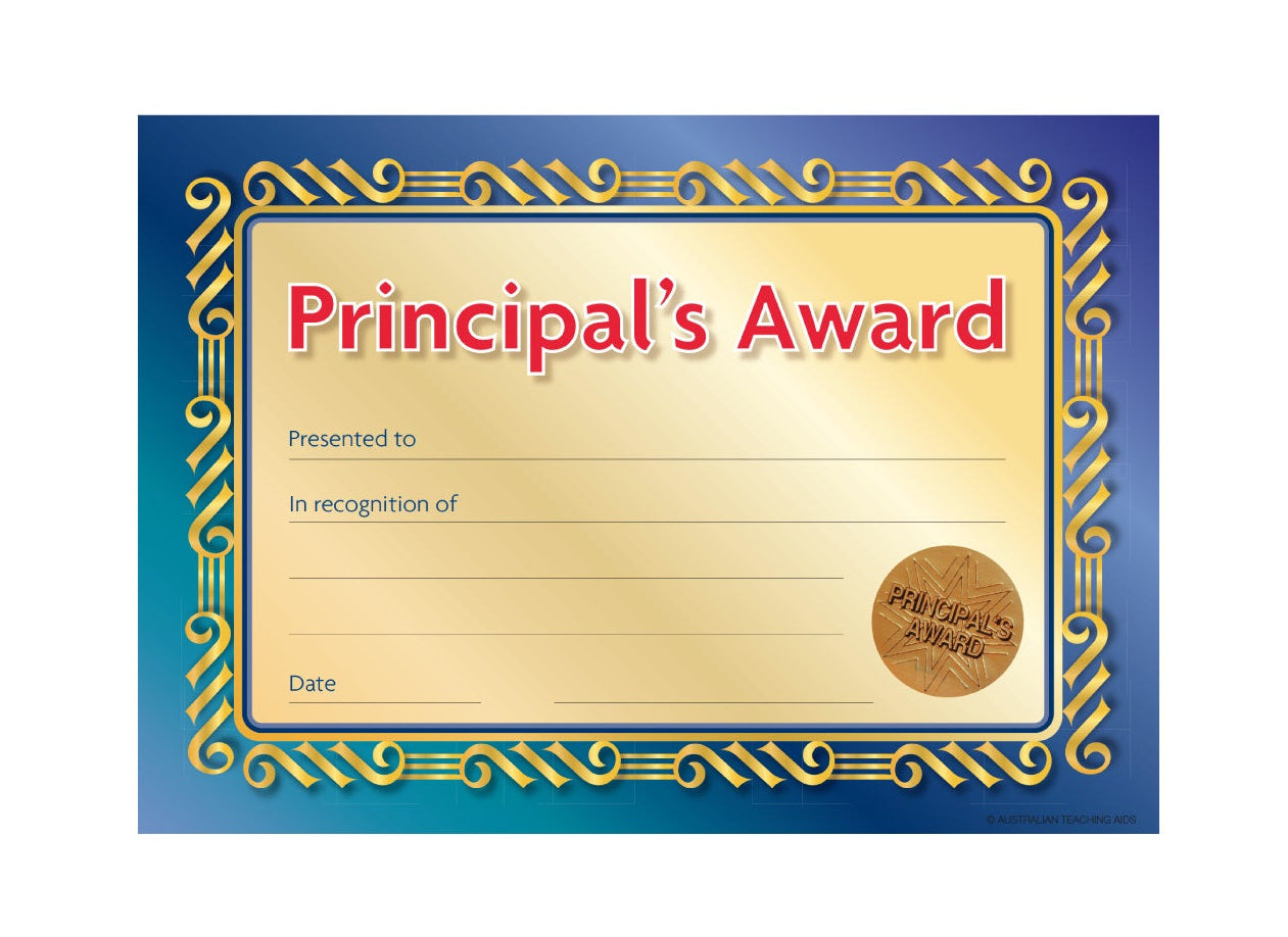 Principal Award Certificates