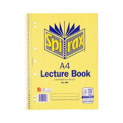 Spirax 906 Spiral Lecture Book A4 140 pages