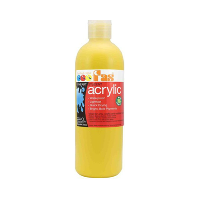 Cool Yellow 500mL - FAS Student Acrylic Paint