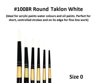Size 0 - Taklon Brushes - Round