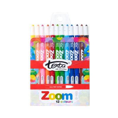 Texta Zoom Twistable Crayons - 12's