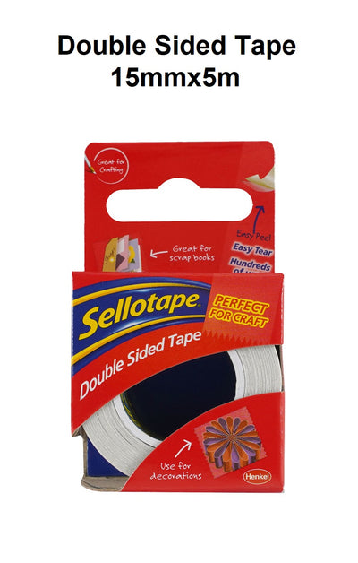 Sellotape Double Sided Tape 15mmx5m