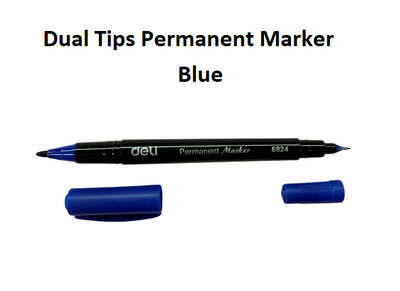 Blue - Double Ended Permanent Marker Deli