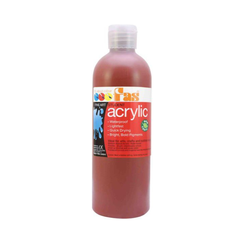 Red Oxide 500mL - FAS Student Acrylic Paint