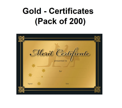 Gold - Certificates (Pack of 200)