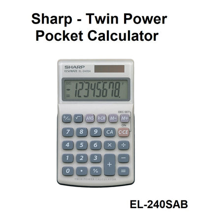 Sharp EL-240SAB Student Calculator