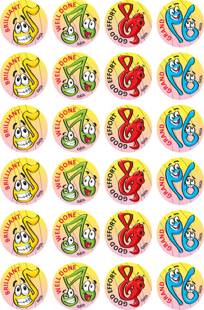 Music - Merit Stickers (Pack of 96)