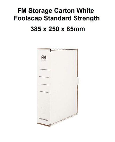 White - Foolscap Storage Box (File Box)