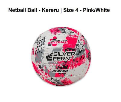 Netball Ball - Kereru | Size 4 - Pink/White