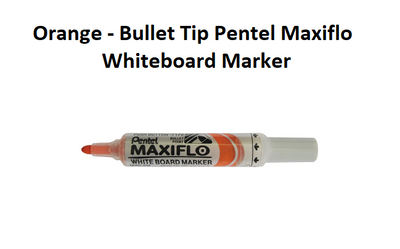 Orange - Bullet Tip Pentel Maxiflo Whiteboard Marker
