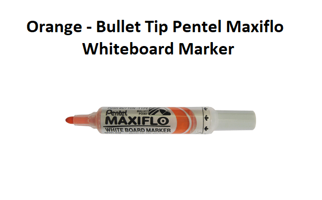 Orange - Bullet Tip Pentel Maxiflo Whiteboard Marker
