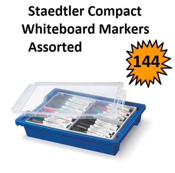 Assorted Tote of 144 - Fine Tip Staedtler Whiteboard Markers
