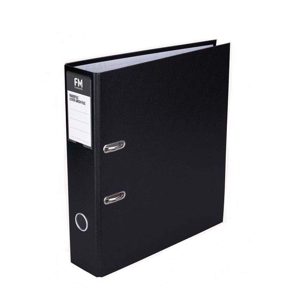 Black Foolscap Rado Lever Arch Files
