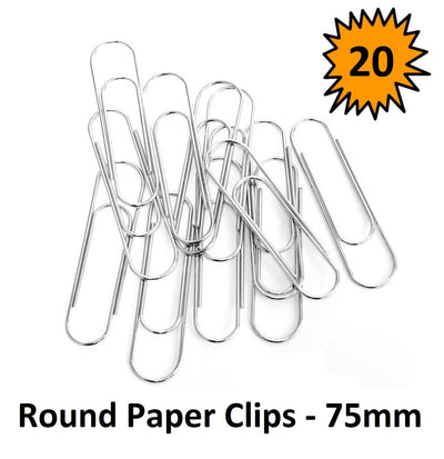 Paper Clips - 75mm (Pack of 20)