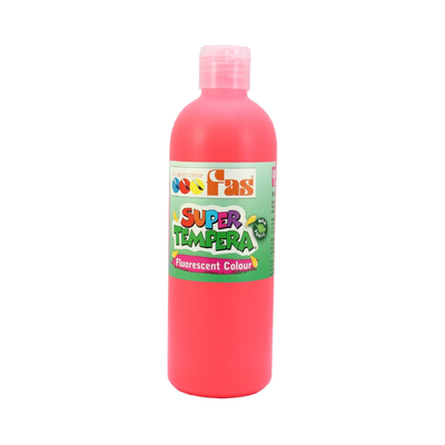 Fluoro Red 500mL - FAS Super Tempera Poster Paint