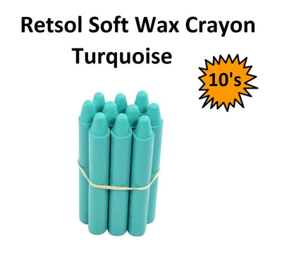 Retsol Soft Wax Crayon - Turquoise 10's