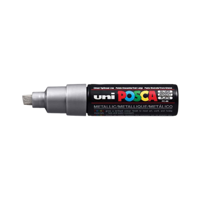 Silver - Posca Paint Markers (Chisel Tip)