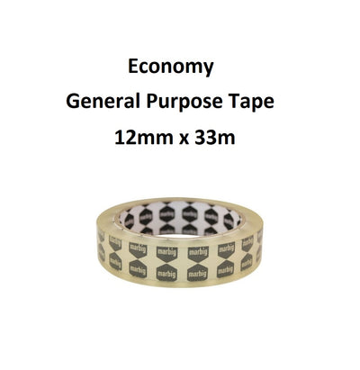 Economy General Purpose Tape 12mm x 33m - single