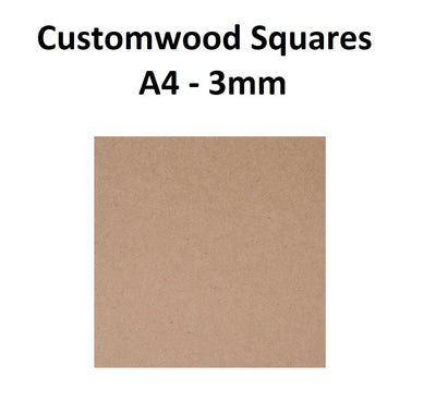 A4 - 3mm Customwood Squares