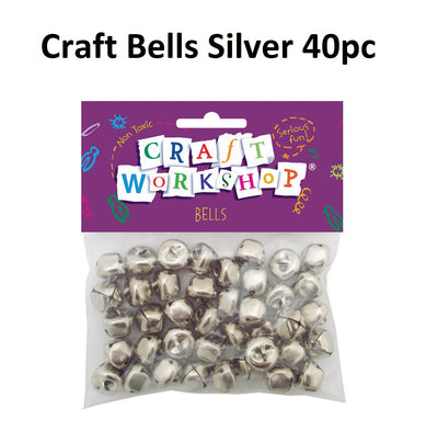 Craft Bells - Round Silver 15mm (40pcs)