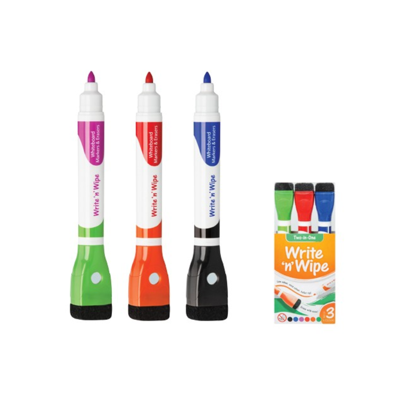 Write N Wipe Double Ended Magnetic Whiteboard Set