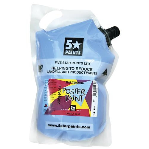 Cobalt Blue 1.5L - Star Tempera Poster Paint Pouch