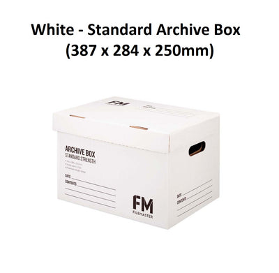 Standard Archive Box - White (387 x 284 x 250mm)
